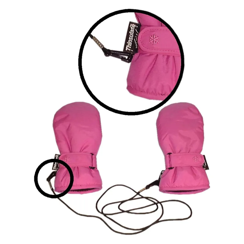 2026 Manbi Glove Glue cord for kids gloves/mitts black-1